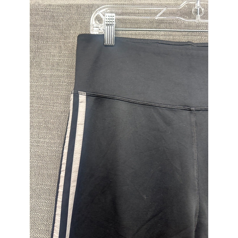 Adidas Aeroready Leggings Womens Large Black 3 Stripes High Rise Athleisure Yoga - Picture 5 of 16